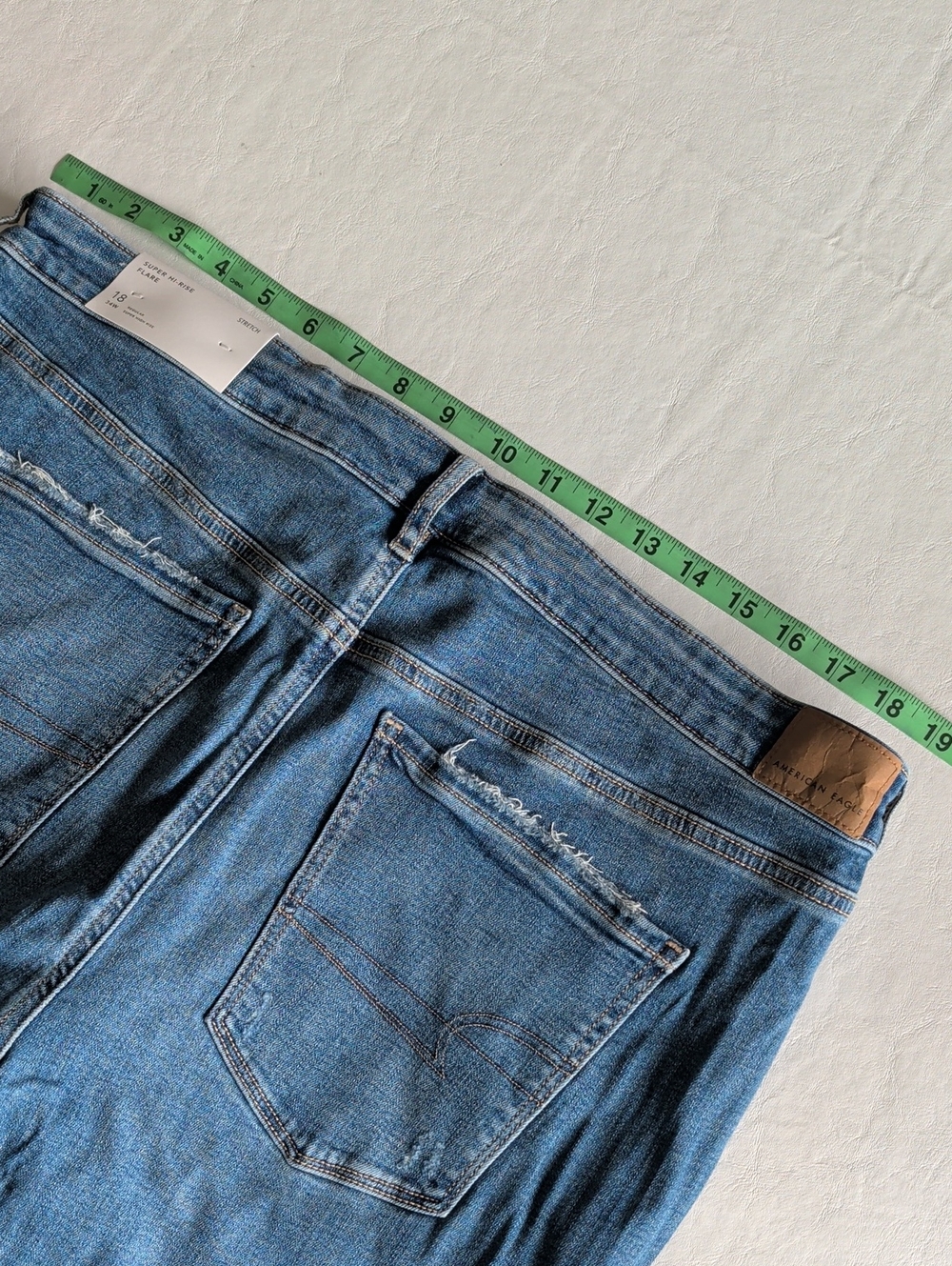 NWT American Eagle Super Hi-Rise Flare Stretch Jeans Women's Size 18 - Picture 7 of 8